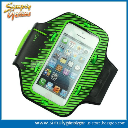 (Hot) Lycra armband case, LED reflective armband, led flashlight armband for Samsung galaxy S7/S6,